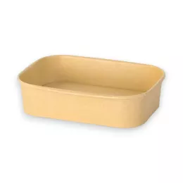 Saladier rectangulaire kraft 500ml - 172x120x40cm